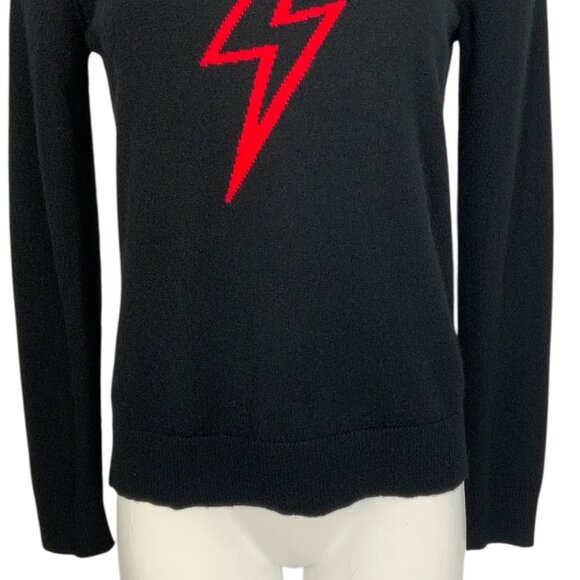 Zadig & Voltaire Miss Flash Sweater M Black Crewneck Wool Cashmere - Picture 12 of 15